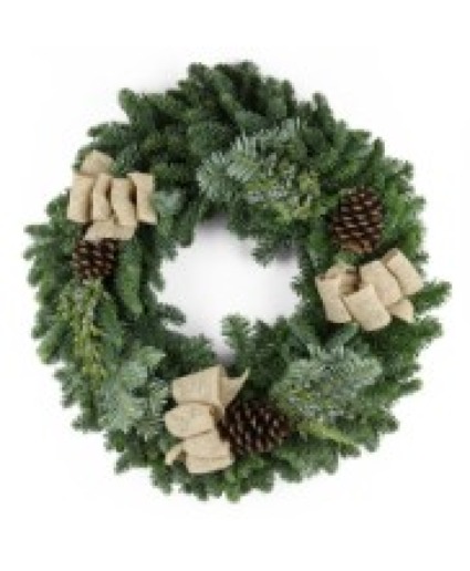 Farmhouse Holiday Fresh Wreath 24