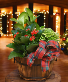Farmstead Holiday Barrel Plant Basket