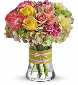 Cotton Candy Rose vase arrangement