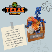 Father's Day Designers Choice with Texas Roadhouse Floral Arrangement & Gift Certificate! in Kansas City, Missouri | SHACKELFORD BOTANICAL DESIGNS