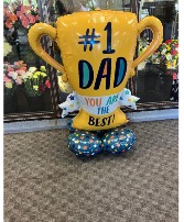 Fathers day Trophy Balloon 52 inch high mylar balloon