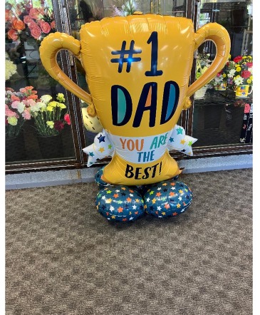 Fathers day Trophy Balloon 52 inch high mylar balloon in Venice, FL | Venice Garden of Eden Florist Fathers day Trophy Balloon 52 inch high mylar balloon in Venice, FL | Venice Garden of Eden Florist