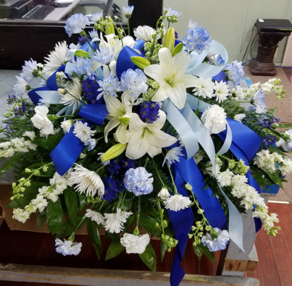 Favorite Blues Casket Spray