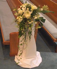 CASCADE PEW MARKER Wedding Ceremony Flowers