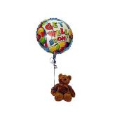 FEEL BETTER BEAR HUG Bear with Foil Balloon