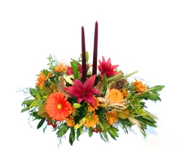 Feeling Thankful Table Centerpiece container arrangement in Invermere, BC | INSPIRE FLORAL BOUTIQUE