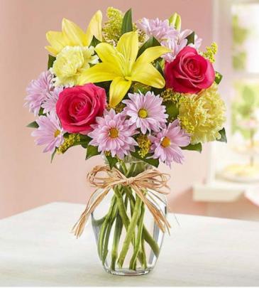 Feilds of Europe for MOM Vase of bright spring blooms  in Elyria, OH | PUFFER'S FLORAL SHOPPE, INC.