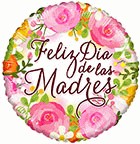 Feliz Dia de las Madres Balloons Bouquet Envía amor a mamá - 3 Mylars & 5 Pink Latex