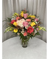 Feminine Florals Sympathy Vase 