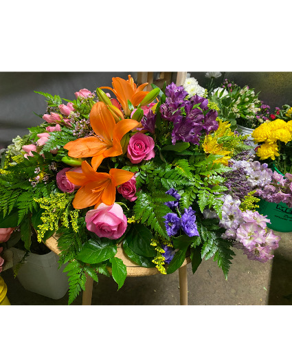 Ferns and Flowers Mixed Arrangement