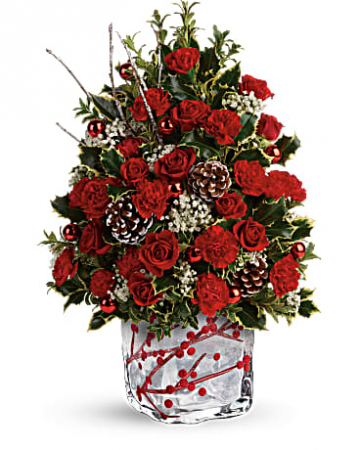 Festive Berries And Holly Tree Christmas Collectible