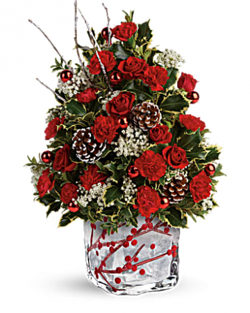Festive Berries 'n Holly Miniature Christmas Tree