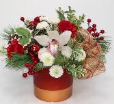 Festive Blooms Christmas Container maybe subbed for cream colour 