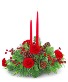 Festive Candles Centerpiece Flower Arrangement