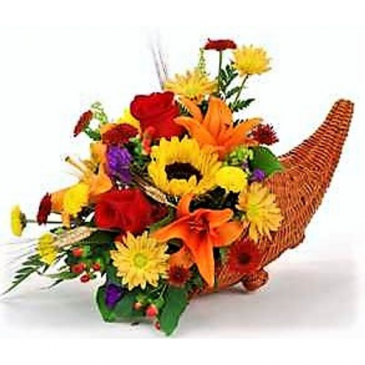 Festive Cornucopia centerpiece