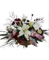 Festive Cranberry Basket Arrangement