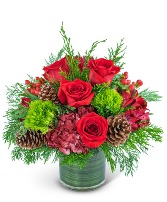 Festive Cranberry Flower Arrangement