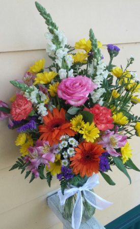 Festive Delight Fresh Mixed Vase Arrangement