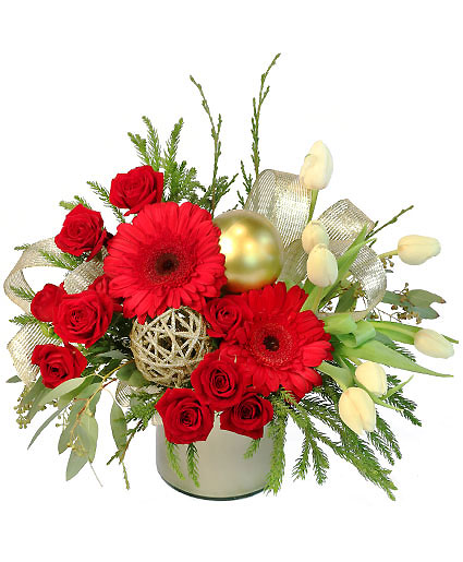 Sparkling Winter Joy Flower Arrangement in Greenfield, MA - FLORAL