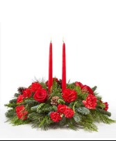 Festive Evergreen Vase arrangement 