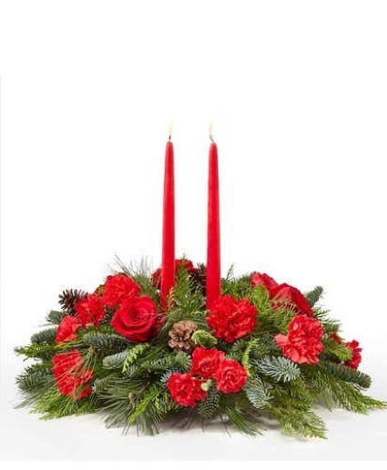 Festive Evergreen Vase arrangement 