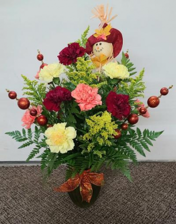 Festive Fall Carnation Vase FHF 51-2 Vase Arrangement (Local Only)