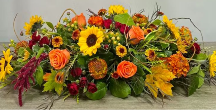 Festive Fall Centerpiece Flower Arrangement