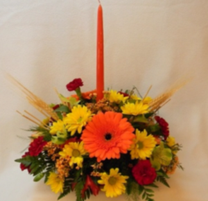 FESTIVE FALL CENTERPIECE One candle