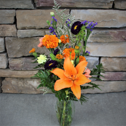 Festive Fall Football Seasonal Arrangement