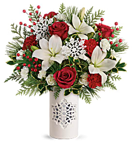 Festive Flurries Bouquet Christmas Arrangement