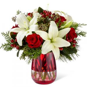 Festive Holiday Bouquet by Vera Wang Vased Arrangement