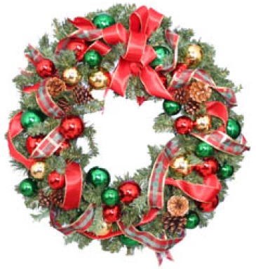 Festive Holiday Wreath Christmas Gift in Sun City Center, FL | SUN CITY CENTER FLOWERS AND GIFTS