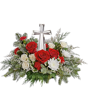 Festive Joy of Light Crystal Cross Bouquet Crystal Cross Flowers