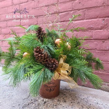 Festive Porch Pot  in Kelowna, BC | Burnett's Florist