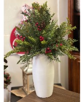 Festive Silk greenery arrangement  