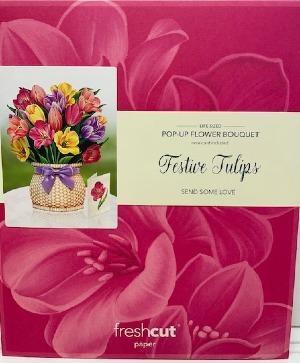 Festive Tulips Pop up Card  