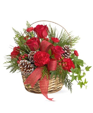 Festive With Pines Basket 