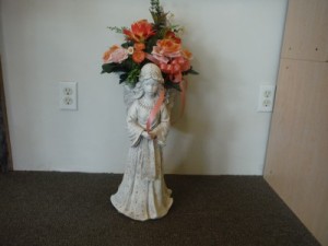 FG concrete angel with basket Decorated statue in Barnesville, OH | THE FLOWER GARDENS FG concrete angel with basket Decorated statue in Barnesville, OH | THE FLOWER GARDENS