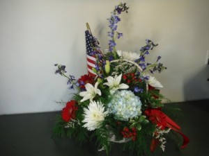 FG Grand Old Flag Sympathy arrangement in Barnesville, OH | THE FLOWER GARDENS FG Grand Old Flag Sympathy arrangement in Barnesville, OH | THE FLOWER GARDENS