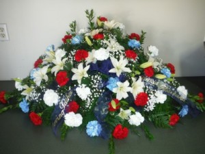FG Patriot Casket Spray in Barnesville, OH | THE FLOWER GARDENS FG Patriot Casket Spray in Barnesville, OH | THE FLOWER GARDENS