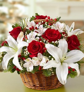 Fields Of Europe Basket for Christmas Christmas Flowers