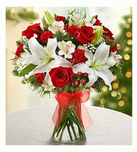 Red & White Fields of Europe  Winter Blooms in Oakdale, NY | POSH FLORAL DESIGNS INC.