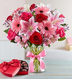 Fields of Europe Romance with Choclate Mixed Flowers