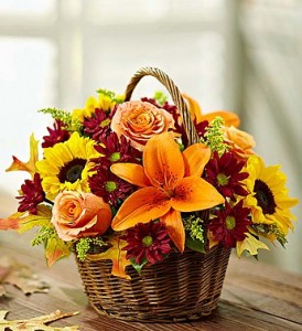 Fields of Fall Basket Arrangement by Enchanted Florist
