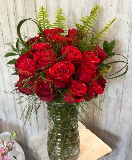 Fiery Red Roses 