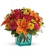 Fiesta Bouquet cube vase