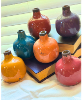 Fiesta Set of 6 Pottery Vases vases