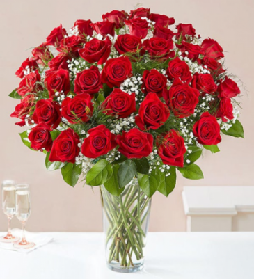 Fifty Red Roses VASE ARRANGEMENT in Richfield, PA | Buds & Blooms Fifty Red Roses VASE ARRANGEMENT in Richfield, PA | Buds & Blooms