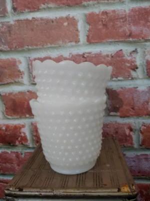 Fire King Milk Glass 4" Vase/Ovenware 