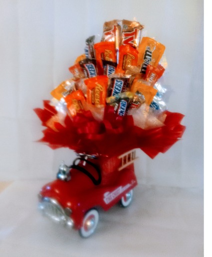 Fire truck candy bouquet r 